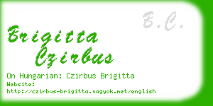 brigitta czirbus business card